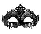 PartyDeco, maska karnawałowa, czarny, 17-9 cm