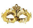 PartyDeco, maska karnawałowa, złoty, 17-9 cm