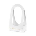 PartyDeco, pudełko na kwiaty flowerbox, best wishes, białe, 21,6-11,7-38,5 cm