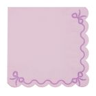 PartyDeco, serwetki z falbanką, fioletowe, 33-33 cm, 12 szt.