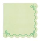 PartyDeco, serwetki z falbanką, zielone, 33-33 cm, 12 szt.