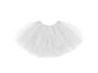 PartyDeco, spódniczka baletowa tutu, biały, 50-25 cm