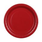PartyDeco, talerzyki papierowe, ciemny czerwony, 23 cm, 6 szt.