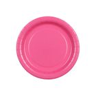 PartyDeco, talerzyki papierowe, ciemny różowy, 18 cm, 6 szt.