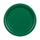 PartyDeco, talerzyki papierowe, ciemny zielony, 23 cm, 6 szt.