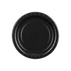 PartyDeco, talerzyki papierowe, czarny, 18 cm, 6 szt.