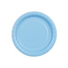 PartyDeco, talerzyki papierowe, jasny niebieski, 18 cm, 6 szt.
