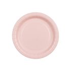 PartyDeco, talerzyki papierowe, jasny różowy, 18 cm, 6 szt.