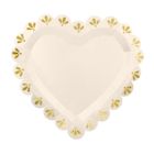 PartyDeco, talerzyki papierowe, serce, 26-24.5 cm, 6 szt.