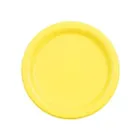 PartyDeco, talerzyki papierowe, żółty, 18 cm, 6 szt.