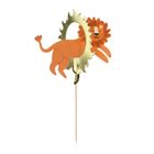 PartyDeco, topper na tort, lew, 16-16 cm