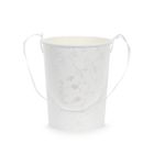 PartyDeco, wiaderko na płatki do sypania/konfetti, białe, ok. 13 cm