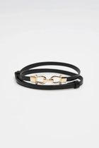 Pasek damski, czarny, Moodo