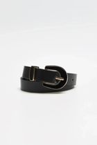 Pasek damski, czarny, Moodo