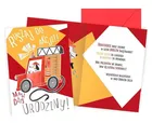 Passion Cards, karnet, Urodziny dziecięce, piesek-wóz strażacki