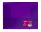 Patio, teczka na gumkę, A4, transparentna, fioletowa, 1 szt.