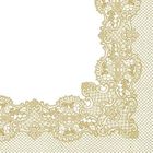 Paw, serwetki, Royal Lace, złote, 33-33 cm, 20 szt.