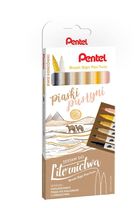 Pentel, Brush, zestaw do liternictwa, 6 kolorów