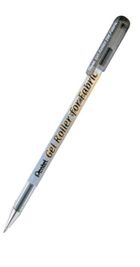 Pentel, długopisy żelowe do tkanin, czarne, 12 szt.