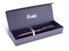 Pentel, eleganckie pióro kulkowe w etui, Energel, brązowe, 0,7 mm