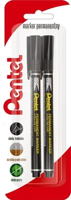 Pentel, marker foliopis ekonomiczny z cienką końcówką, czarny, 2 szt.