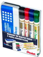 Pentel, markery suchscieralne z gąbką, okrągłe, 4 kolory