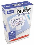 Pentel, pisaki pędzelkowe z lekcją kaligrafii, dark