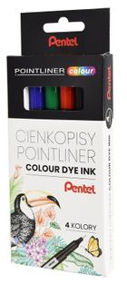 Pentel, Pointliner, cienkopisy, 4 kolory