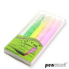Penword, zakreślacze pędzelkowe, 4 kolory