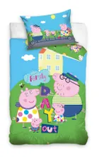 Peppa Pig, 2-częściowy komplet pościeli bawełnianej, 100-135 cm