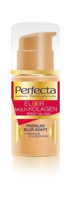 Perfecta, Eliksir Multi Kolagen podkład, Blur Adapt, Beige, 30 ml