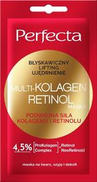 Perfecta, Multi-Kolagen Retinol, maska błyskawicznie liftingująca i ujędrniająca, 8 ml