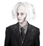 Peruka, Drakula, męska, z łysiną, siwa