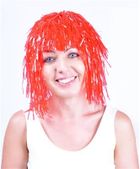 Peruka, neon, czerwona