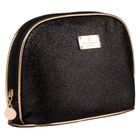 Peterson, kosmetyczka, 1-komorowa, brokatowa, czarna