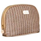 Peterson, kosmetyczka, 1-komorowa, brokatowa, różowe złoto