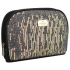 Peterson, kosmetyczka, 1-komorowa, cekinowa, czarna