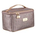 Peterson, kosmetyczka kuferek, brokatowa, różowe złoto