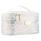 Peterson, kosmetyczka kuferek, cekinowa, biała