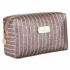 Peterson, kosmetyczka prostokątna, brokatowa, różowe złoto