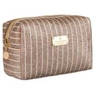 Peterson, kosmetyczka prostokątna, brokatowa, złota