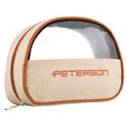 Peterson, kosmetyczka, z przezroczystym panelem, beżowo-brązowa
