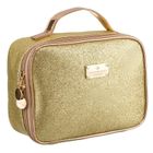 Peterson, kosmetyczka z uchwytem, brokatowa, złota
