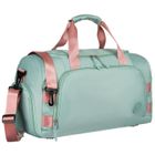 Peterson, torba weekendowo-podróżna z uchwytem na walizkę, zielono-różowa