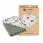 Petite&Mars, Loulou, okrycie kąpielowe bambusowe z kapturkiem, Llama Vibes, 100-100 cm