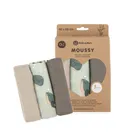 Petite&Mars, Moussy, zestaw pieluszek z muślinu bambusowego, Whale Song, 68-68 cm, 3 szt.