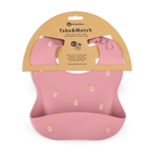 Petite&Mars, Princesses, Take&Match, silikonowy śliniak, Dusty Rose, 6m+