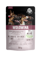 PetRepublic, karma mokra dla psa z wołowiną, saszetka pouch, 500g, 9 szt.