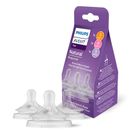 Philips Avent, Natural, smoczek responsywny, 3 różne przepływy: średni, szybki, bardzo szybki, 3 szt.