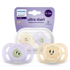 Philips Avent, Ultra Start, smoczek ortodontyczny, 0-2 m, 2 szt.